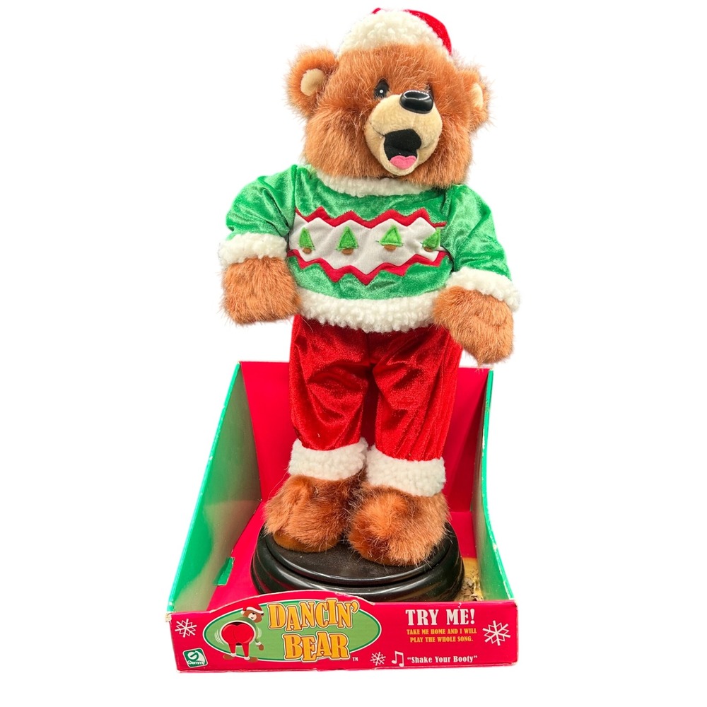 Gemmy Dancin Bear Animated Singin Christmas Plush Shake Your Booty 2005 Untested